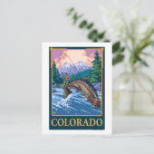 Fischfangszene Colorado Postkarte (Stehend Vorderseite)