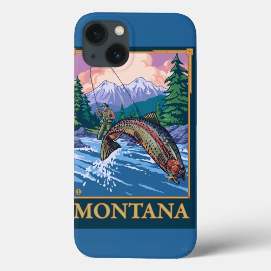 Fischfangszene - Montana Case-Mate iPhone Hülle (Rückseite)