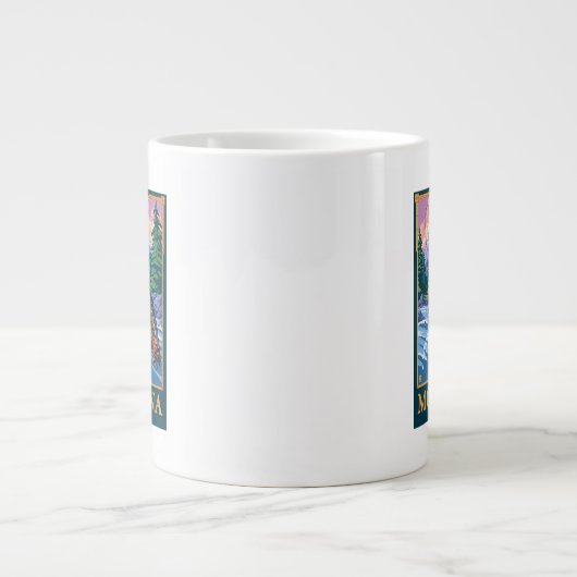 Fischfangszene - Montana Jumbo-Tasse (Vorderseite)