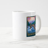Fischfangszene - Montana Jumbo-Tasse (Vorderseite Rechts)