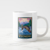 Fischfangszene - Wyoming Jumbo-Tasse (Rechts)