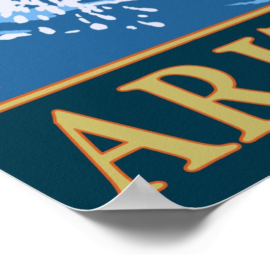 FischfangszeneArizona Poster (Ecke)