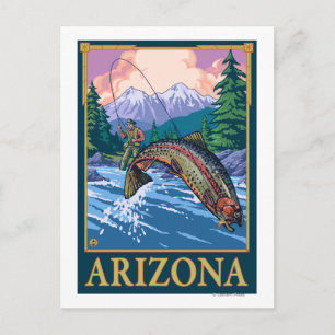FischfangszeneArizona Postkarte