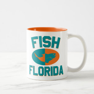 Fischfarben in Florida Zweifarbige Tasse