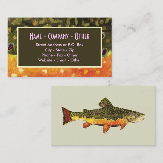 Fischfarn Visitenkarte (Vorne/Hinten)