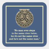 Fischfischer Quadratischer Aufkleber (Vorderseite)