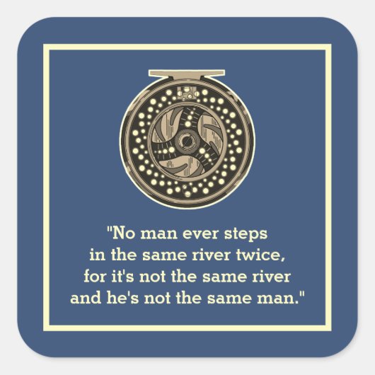 Fischfischer Quadratischer Aufkleber (Vorderseite)