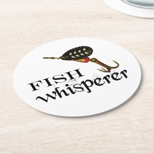 Fischflüster Runder Pappuntersetzer (Angewinkelt)