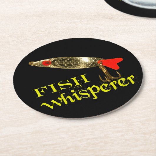 Fischflüster Runder Pappuntersetzer (Angewinkelt)