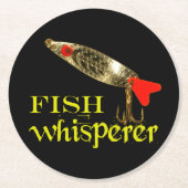 Fischflüster Runder Pappuntersetzer (Vorderseite)