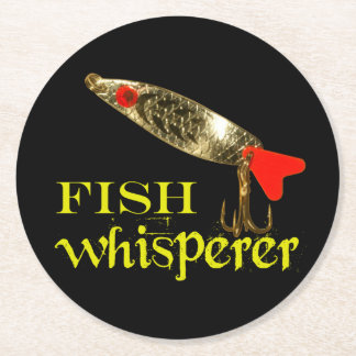 Fischflüster Runder Pappuntersetzer