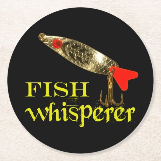 Fischflüster Runder Pappuntersetzer (Vorderseite)