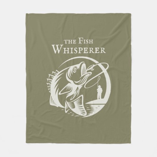 Fischflüster Sportfischerei im Freien Fleecedecke (Vorderseite)