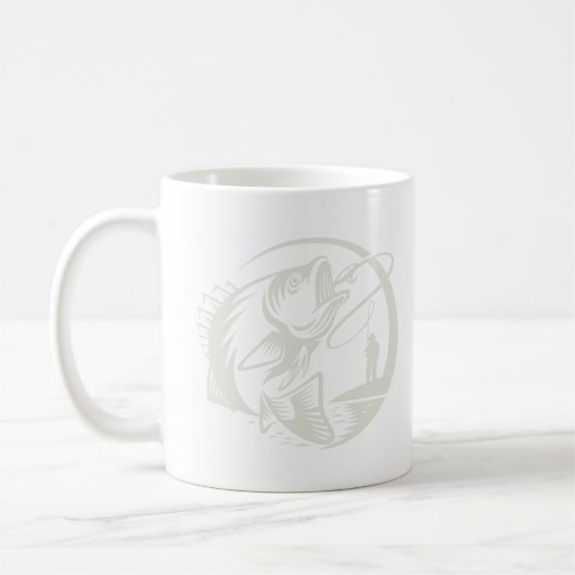 Fischflüster Sportfischerei im Freien Kaffeetasse (Links)