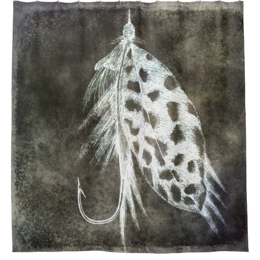 Fischfutter - Fischfang Fischfang Fischhecht Duschvorhang (Vorderseite)