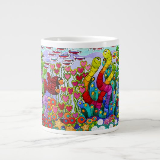 Fischgarten Jumbo-Tasse (Vorderseite)