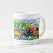 Fischgarten mit Spiegelung Jumbo-Tasse (Vorderseite Rechts)
