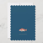 Fischgeburtstagsfeier Roter Schnapper Einladung (Rückseite)