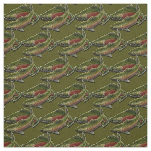 Fischgeflecht Coho Lachs Fisch Kunstgewerbe Stoff (Muster)
