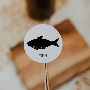Fischgericht Runder Aufkleber