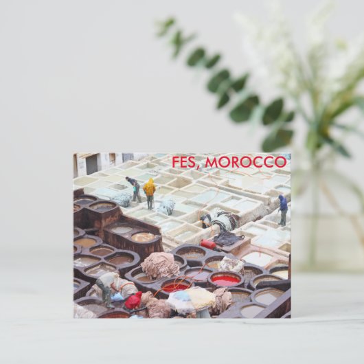 Fischgerichte, Marokko Postkarte (Stehend Vorderseite)