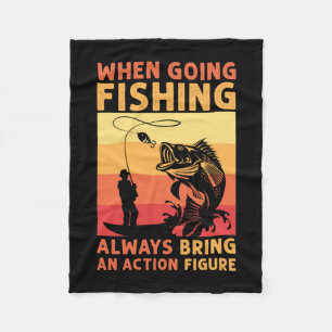 Fischgeschenk beim Angeln Fleecedecke