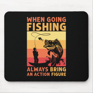 Fischgeschenk beim Angeln Mousepad