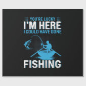 Fischgeschenk hätte ich gehabt zu fischen geschenkpapier (Flach)