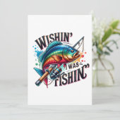 Fischgeschenk wünschend, ich fische einladung (Stehend Vorderseite)