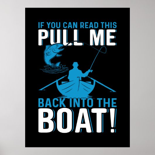 Fischgeschenk zurück ins Boot Poster (Vorne)