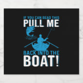 Fischgeschenk zurück ins Boot Schaumweinetikett (Einzelnes Label)