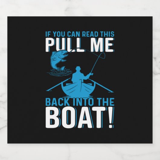 Fischgeschenk zurück ins Boot Schaumweinetikett (Einzelnes Label)