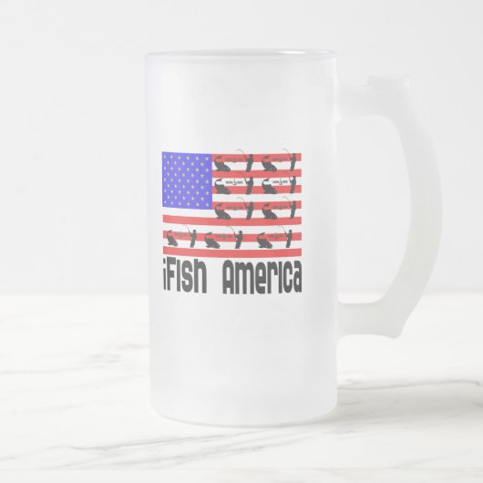 Fischgeschenke Amerika Mattglas Bierglas (Rechts)