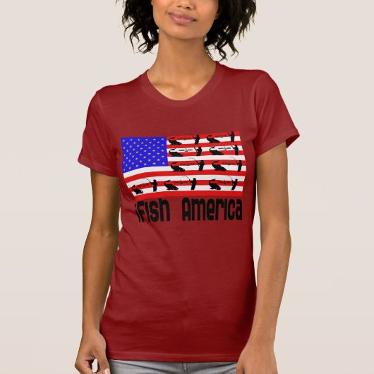 Fischgeschenke Amerika T-Shirt (Vorderseite)