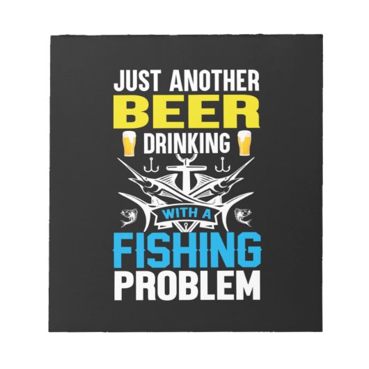 Fischgeschenke Bier trinken mit einem Fischereipro Notizblock (Vorderseite)