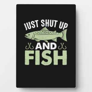 Fischgeschenke einfach aufhalten und fischen fotoplatte