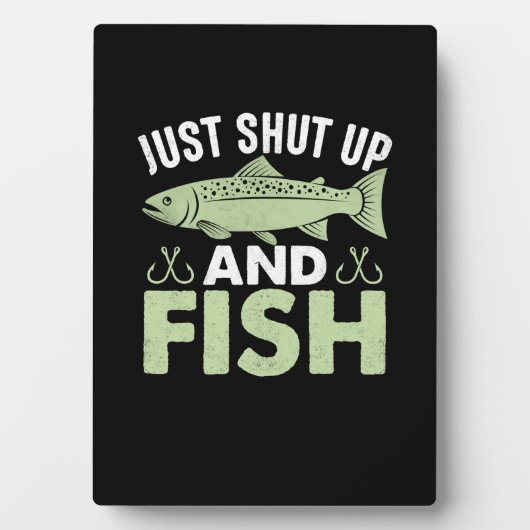 Fischgeschenke einfach aufhalten und fischen fotoplatte (Vorderseite)