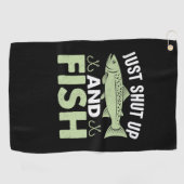 Fischgeschenke einfach aufhalten und fischen golfhandtuch (Horizontal)