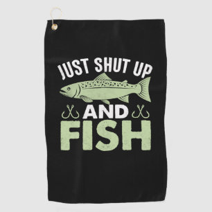 Fischgeschenke einfach aufhalten und fischen golfhandtuch