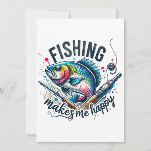 Fischgeschenke Fischen macht mir glücklich Einladung