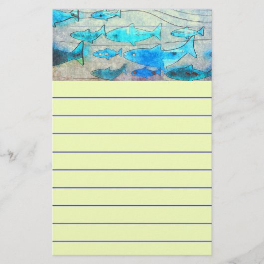 Fischgeschirr Briefpapier (Vorderseite)