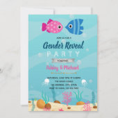 Fischgeschlecht offenbart Party Einladung (Vorderseite)