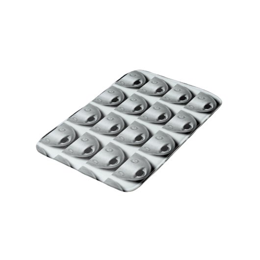 Fischgesichtsmuster Badematte (Schrägansicht)