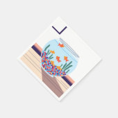 Fischglas-Aquarellmalerei-Design Serviette (Ecke)