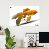 Fischglas-Gefühl-Poster Poster (Heimbüro)