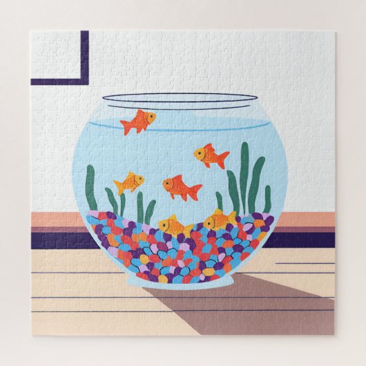 Fischglas Puzzle (Vertikal)