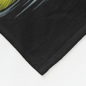 Fischgrafik Großmaul-Barsch Fleecedecke (Ecke)