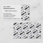 Fischgräte - Meeresfrüchte auf dem Menü Visitenkarte (Vorne/Hinten)