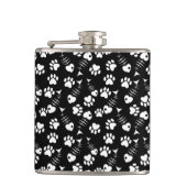 Fischgrätekatzen-Druckmuster Flachmann (Vorderseite)