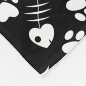 Fischgrätekatzen-Druckmuster Fleecedecke (Ecke)